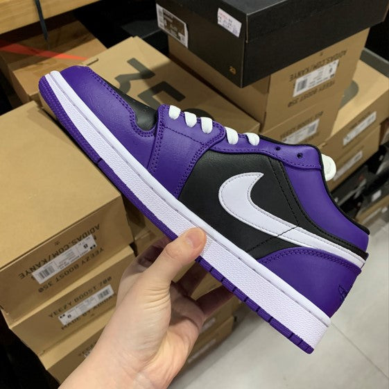 Air Jordan 1 Low Black Purple Toe Grape