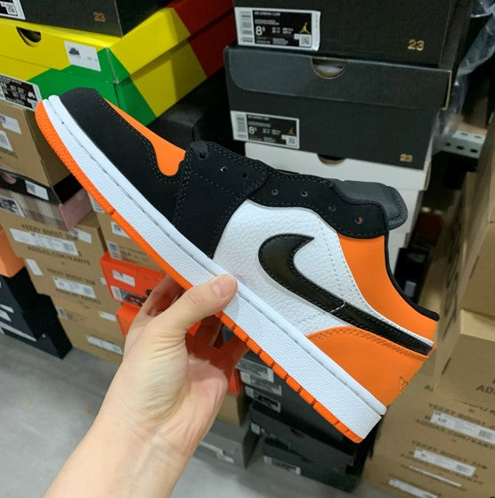 Air Jordan 1 Low Black and White Orange