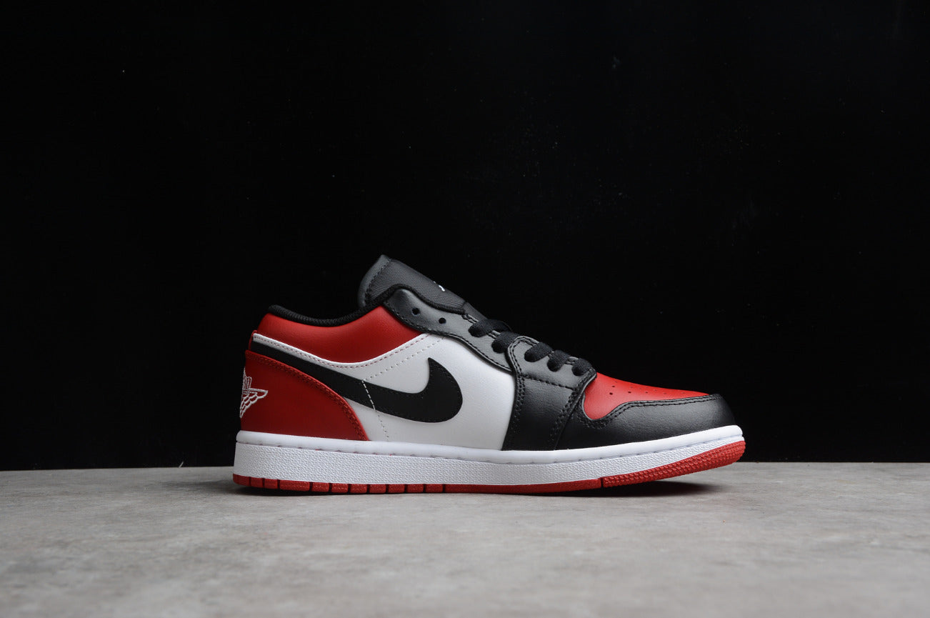 Air Jordan 1 Low Red And Black Toe