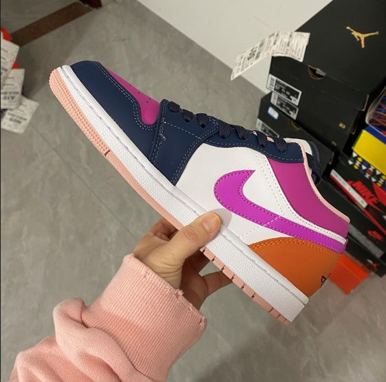 Air Jordan 1 Low SE Mismatched Purple Magenta