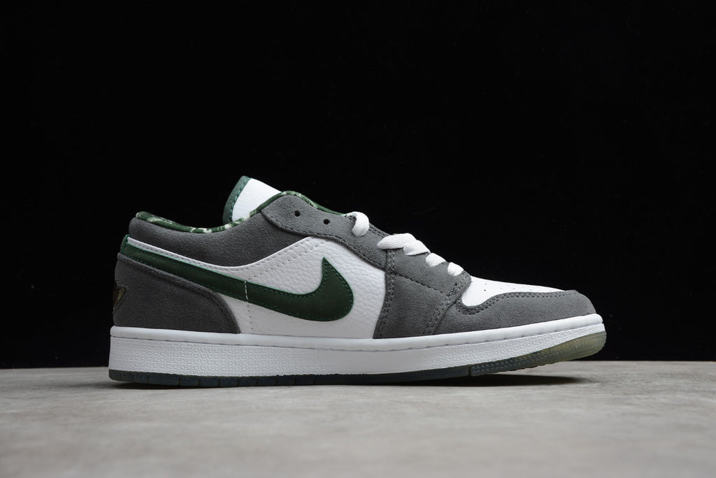 Air Jordan 1 Low Suede Grey Green