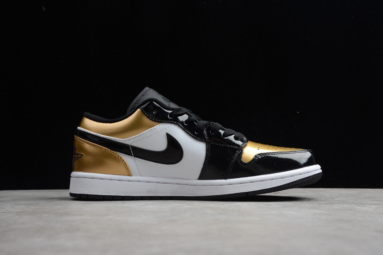 Air Jordan 1 Low Top Black Gold Toe
