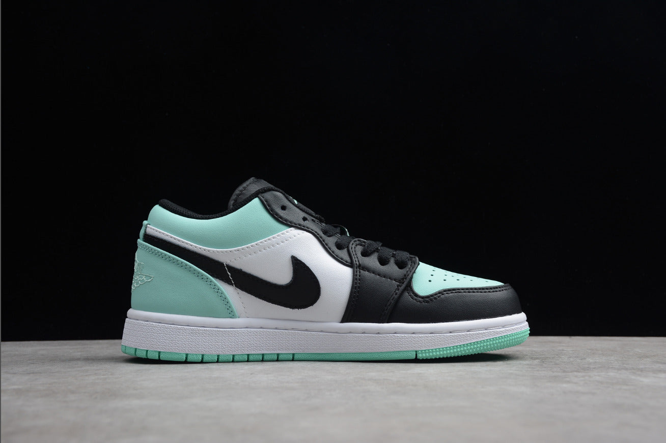 Air Jordan 1 Low Top Black Mint Green