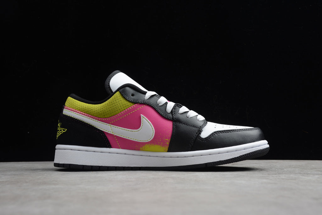 Air Jordan 1 Low Top Black Pink Yellow