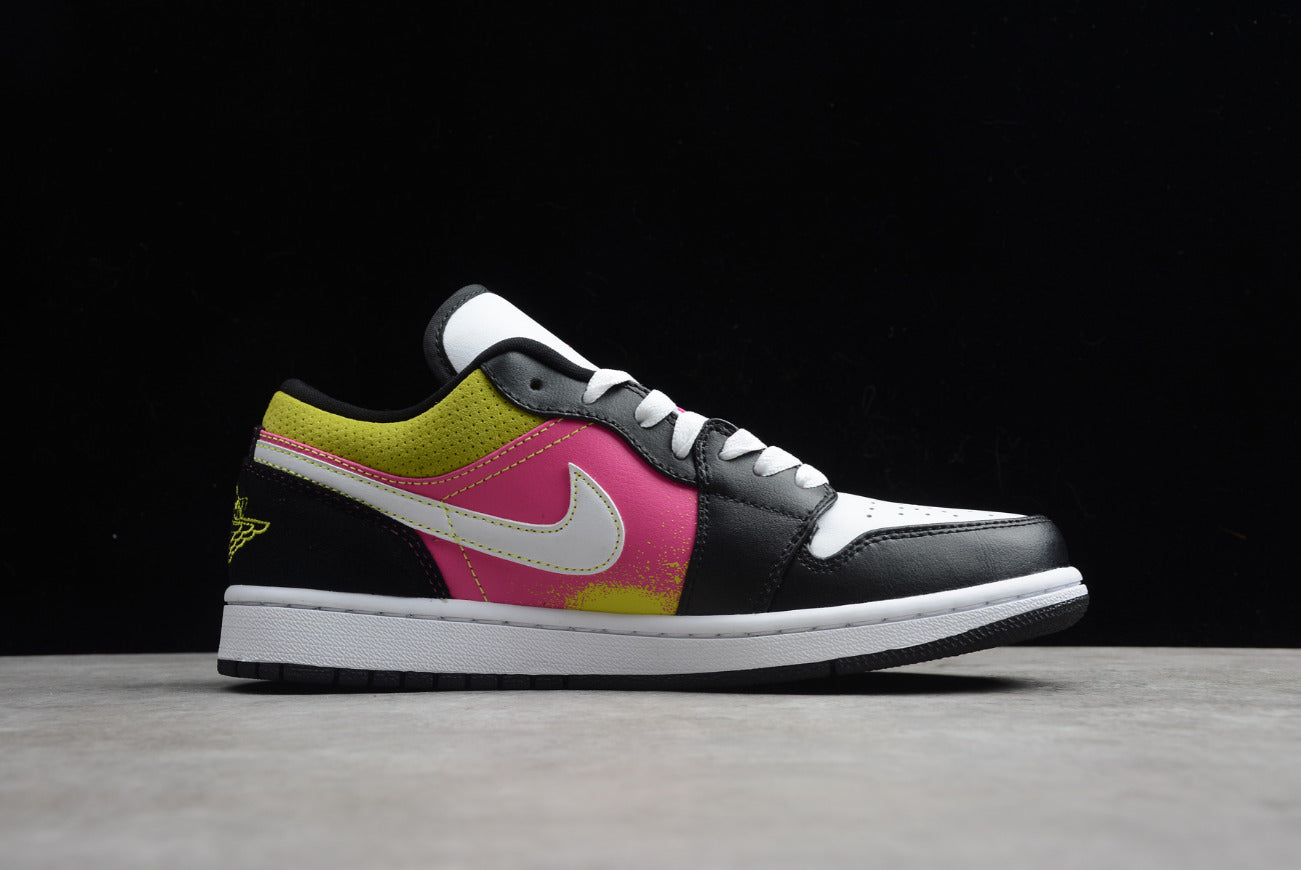 Air Jordan 1 Low Top Black Pink Yellow