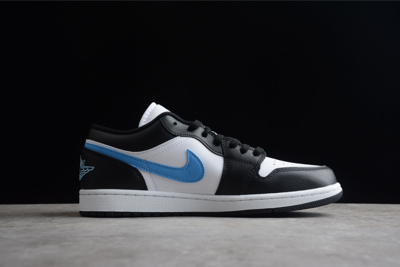 Air Jordan 1 Low Top Black White And Blue