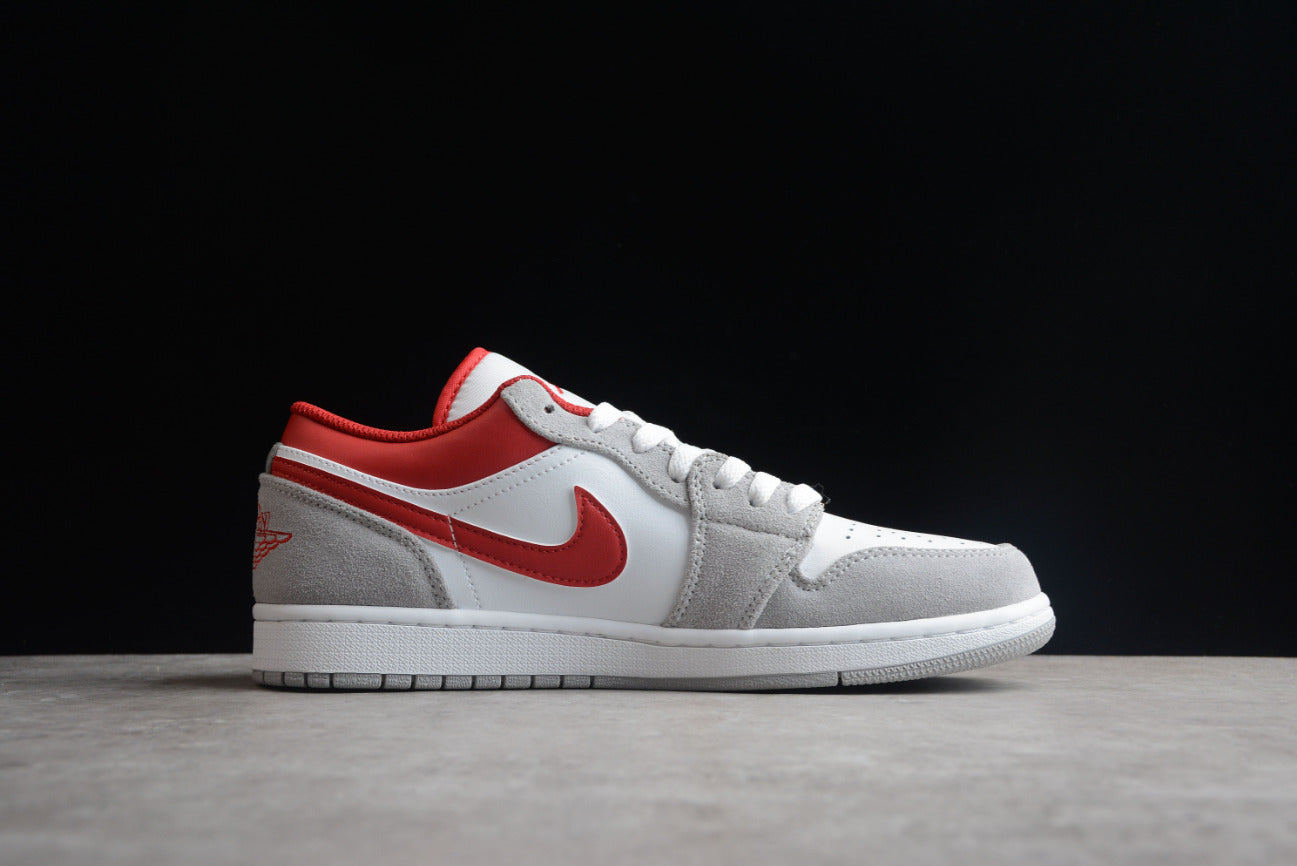 Air Jordan 1 Low Top Gray White Red