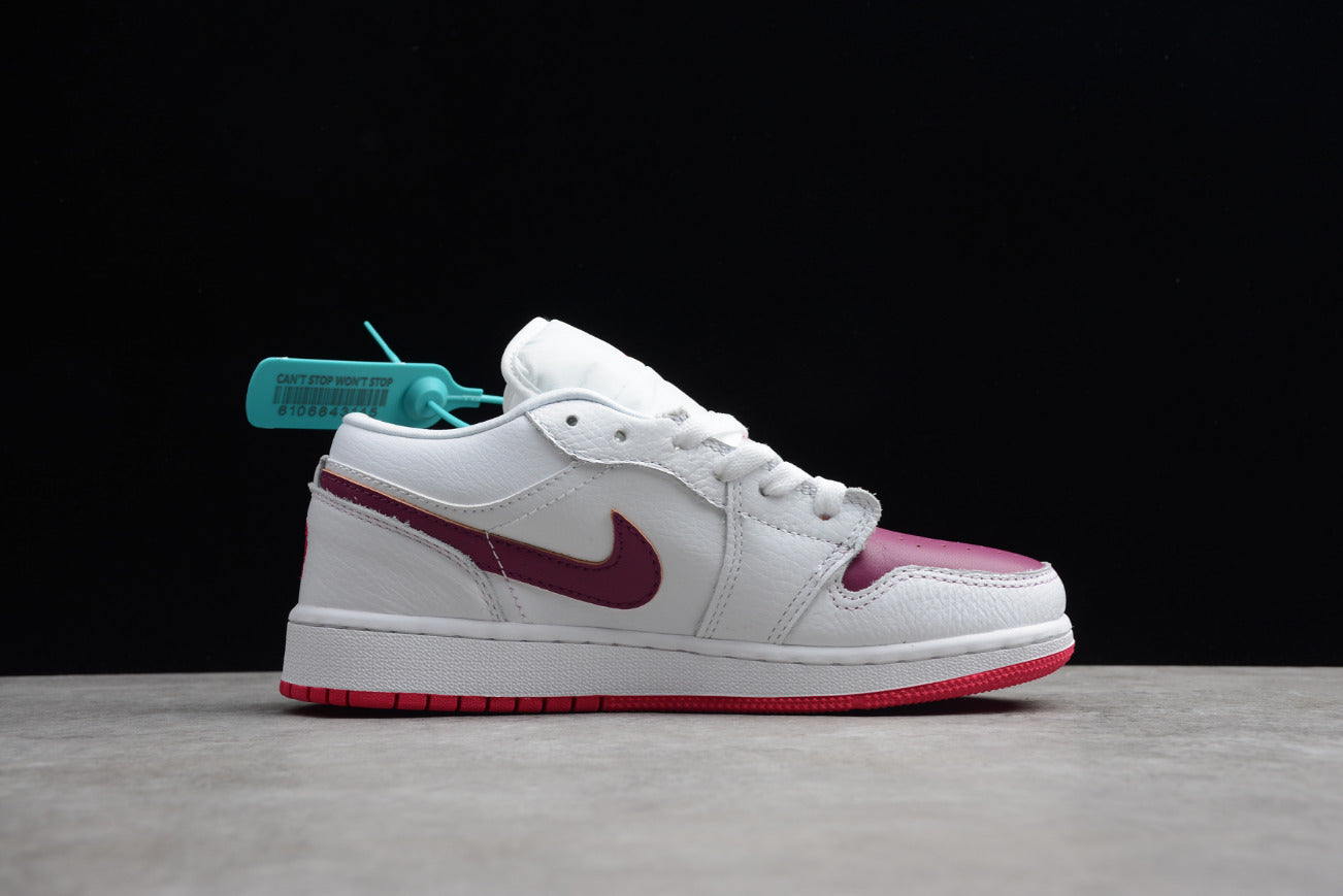 Air Jordan 1 Low Top White Pink Valentine's Day