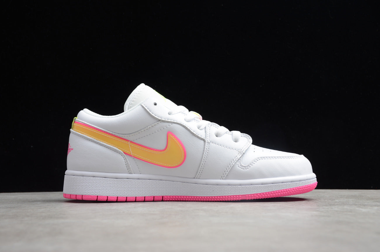 Air Jordan 1 Low White And Yellow Powder