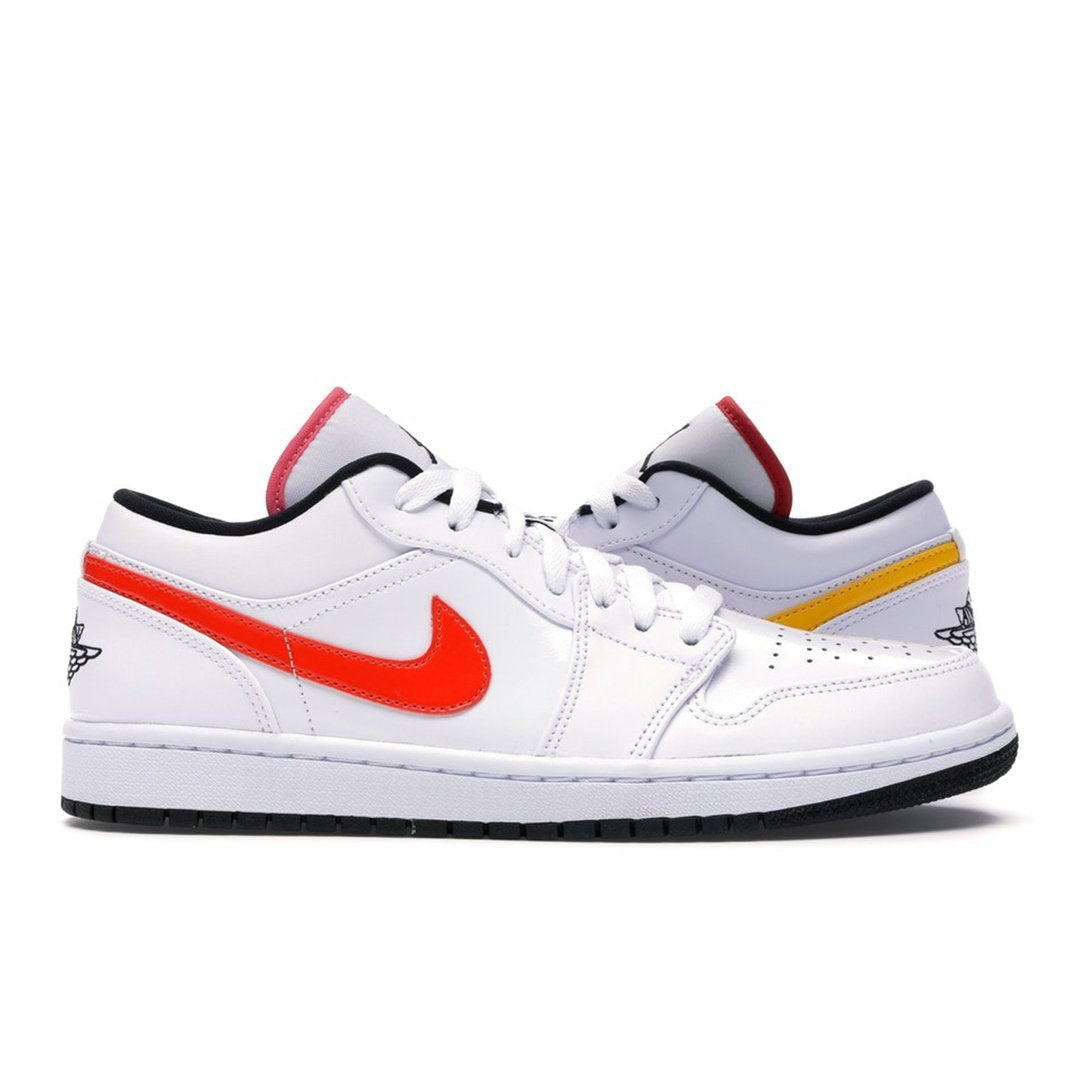 Air Jordan 1 Low White Multi-Color Red Yellow