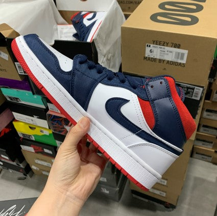 Air Jordan 1 Mid American Blue Red White