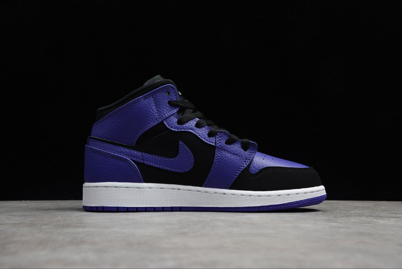 Air Jordan 1 Mid Black Dark Concord