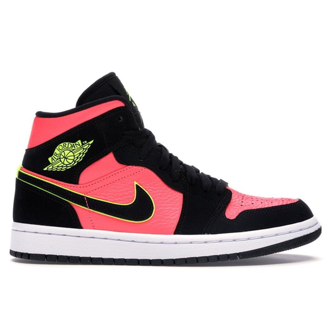 Air Jordan 1 Mid Black Hot Punch (W)