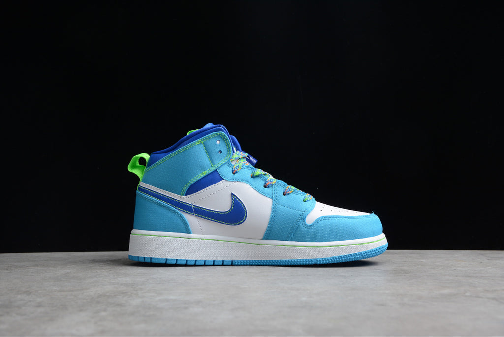 Air Jordan 1 Mid Blue Green