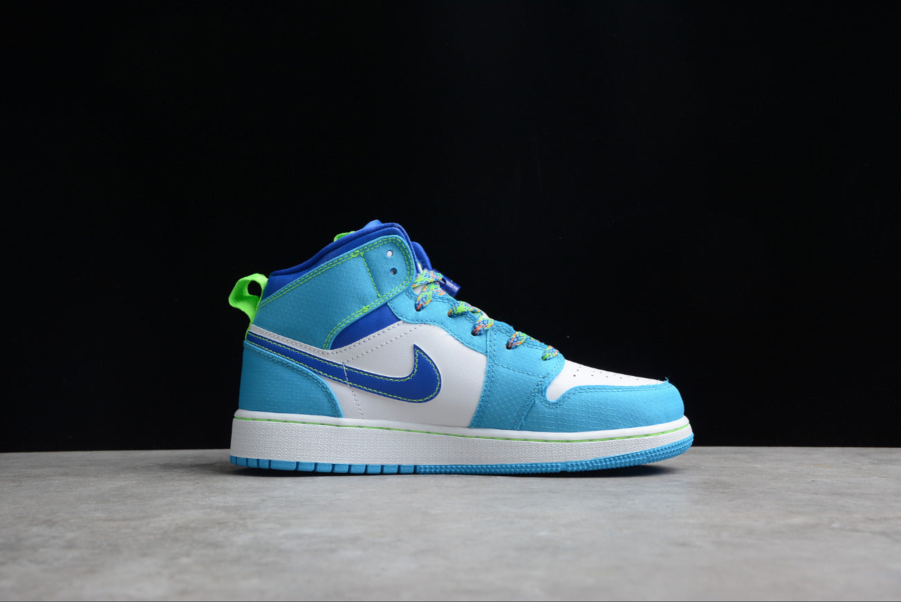 Air Jordan 1 Mid Blue Green