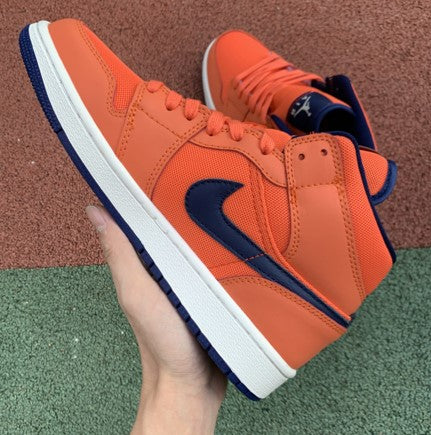 Air Jordan 1 Mid Blue Orange Knicks