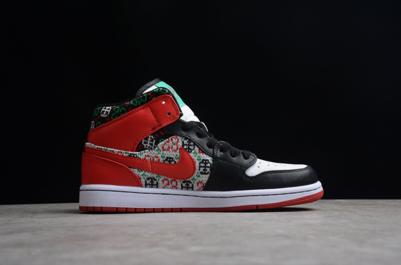 Air Jordan 1 Mid GS Ugly Christmas Sweater