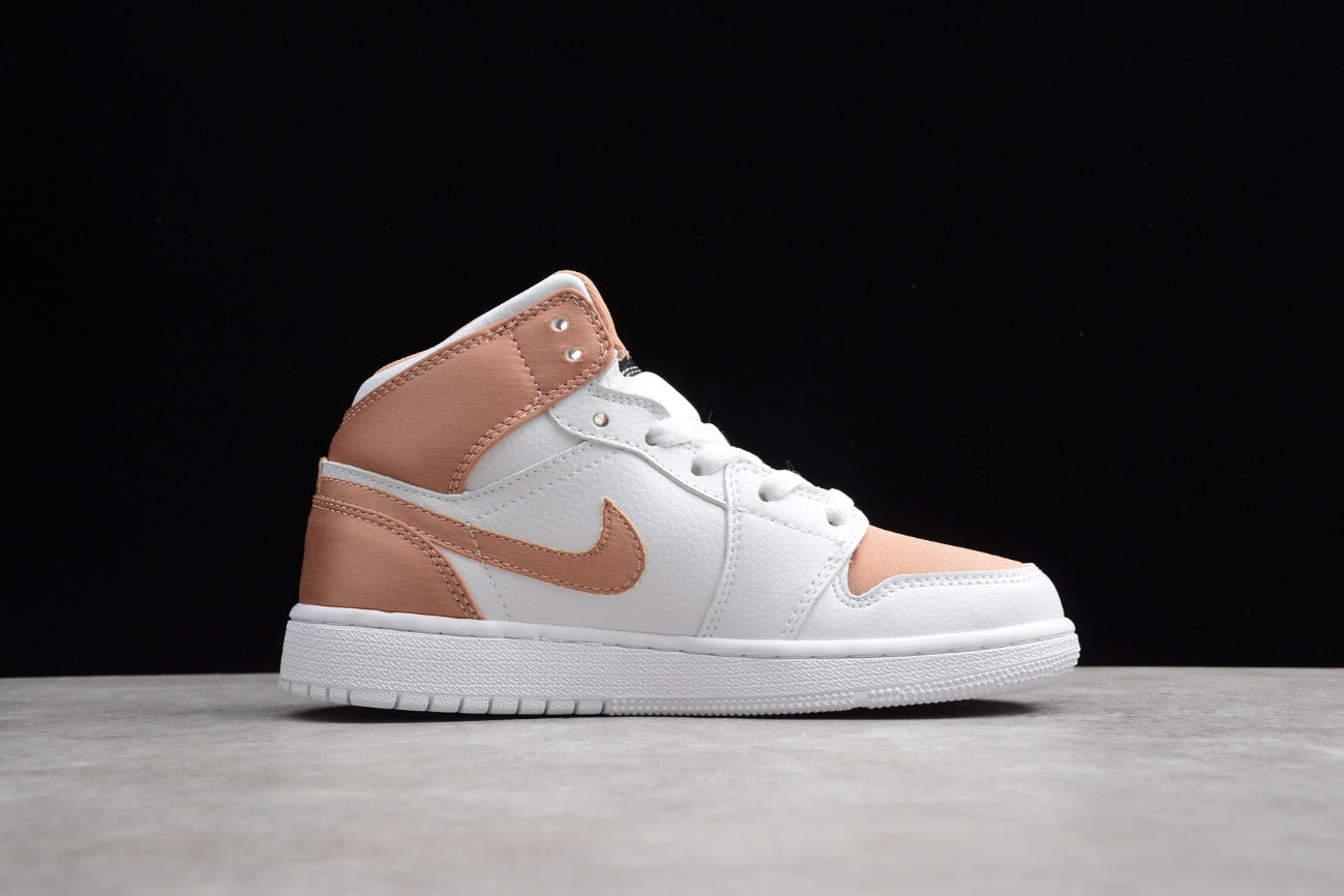Air Jordan 1 Mid GS 'Rose Gold Black'