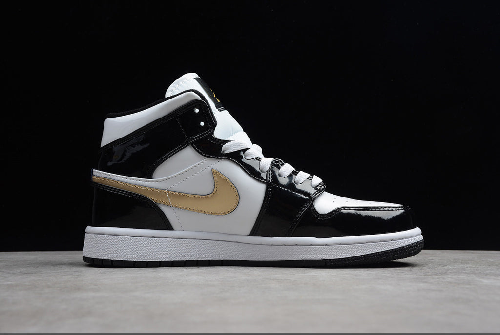 Air Jordan 1 Mid Gold Patent