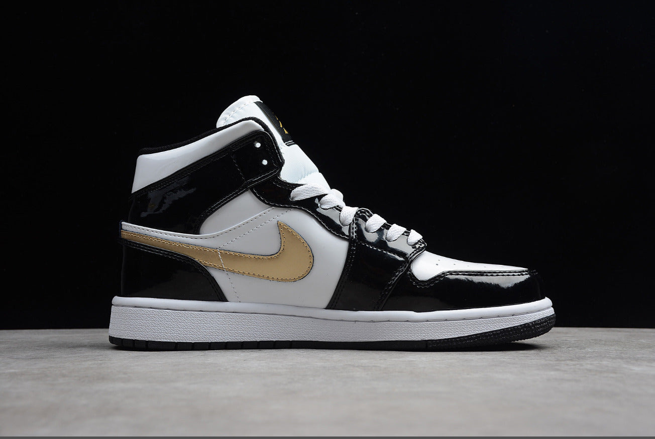 Air Jordan 1 Mid Gold Patent