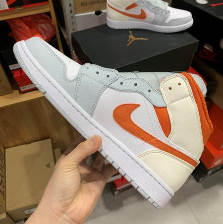 Air Jordan 1 Mid Gray Orange