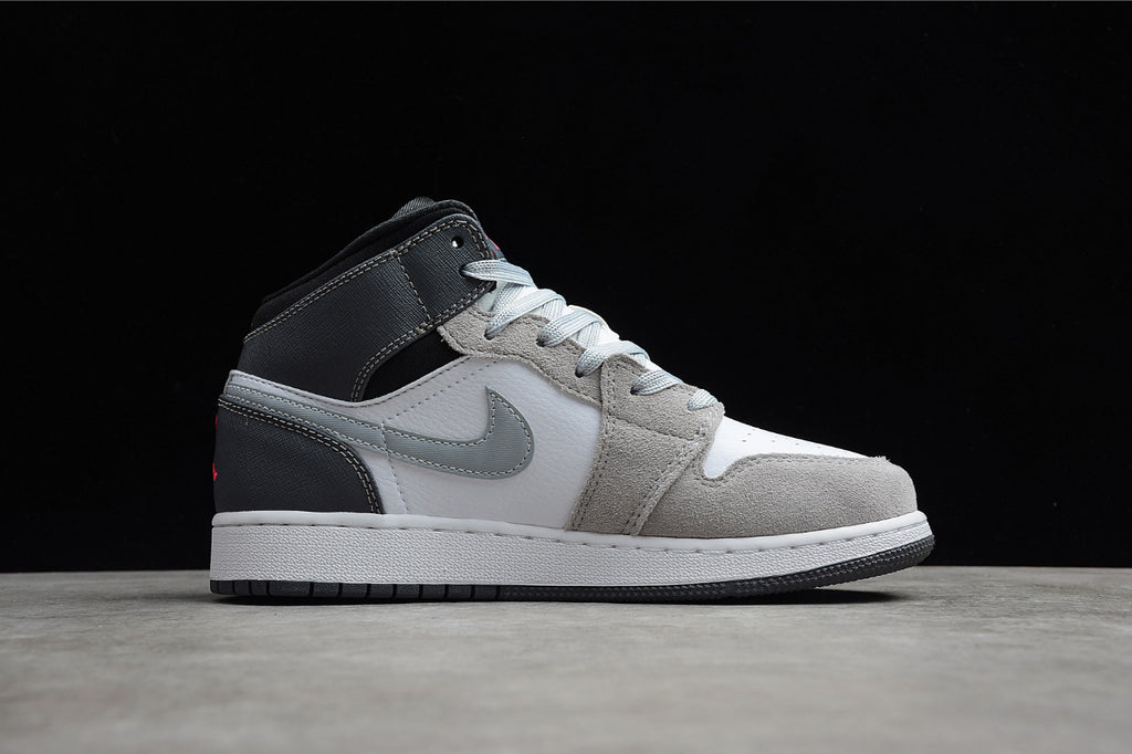 Air Jordan 1 Mid Grey Black White