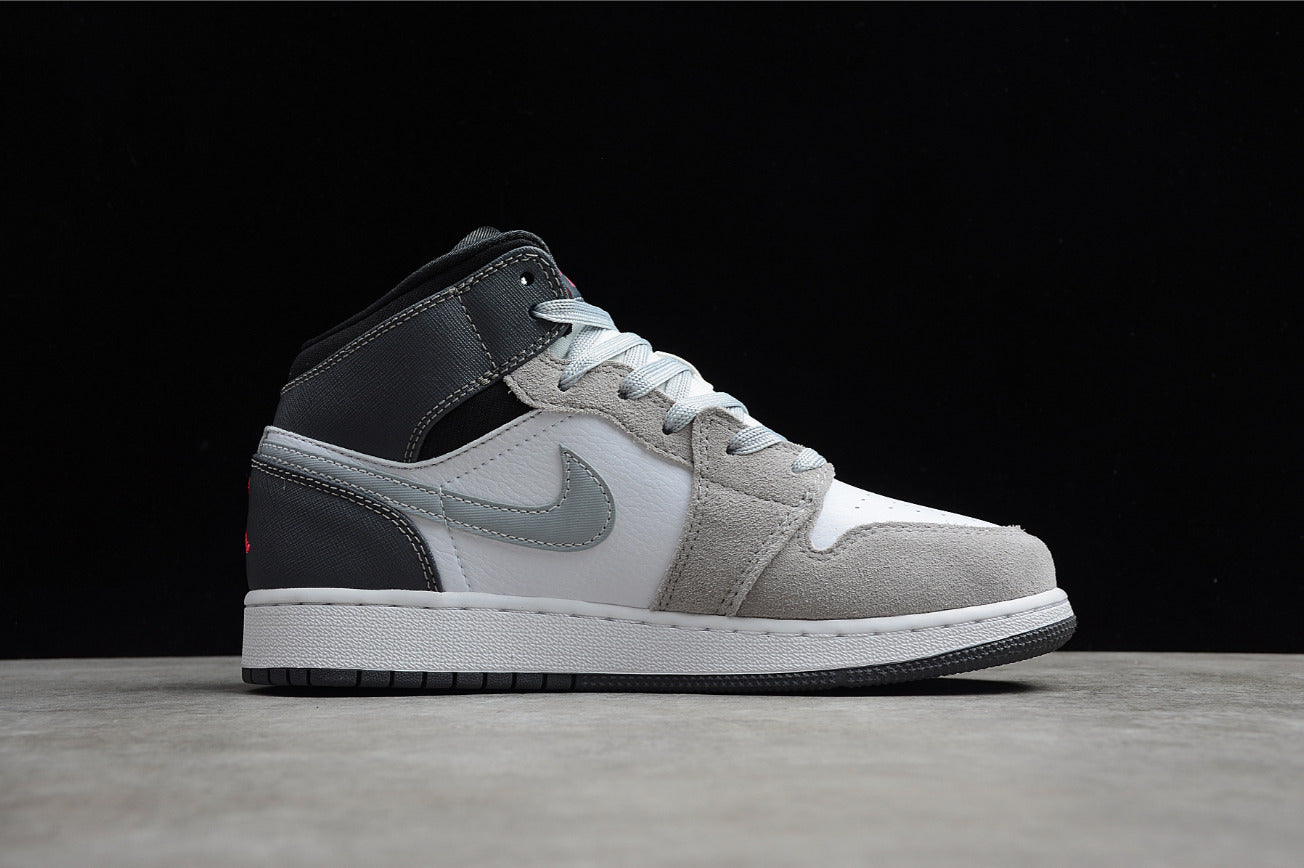 Air Jordan 1 Mid Grey Black White