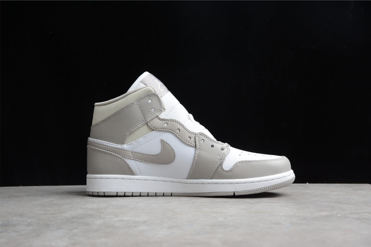 Air Jordan 1 Mid Linen College Grey