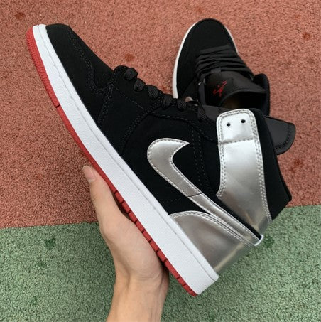 Air Jordan 1 Mid Mirror Silver