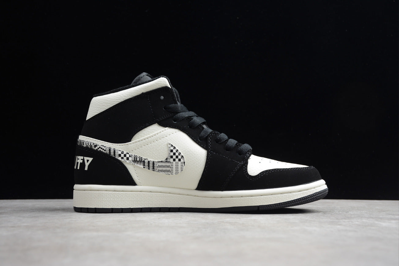 Air Jordan 1 Mid SE Black And White