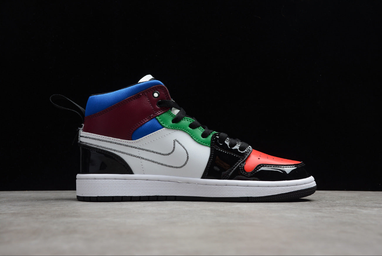 Air Jordan 1 Mid SE Black White Multi-Color