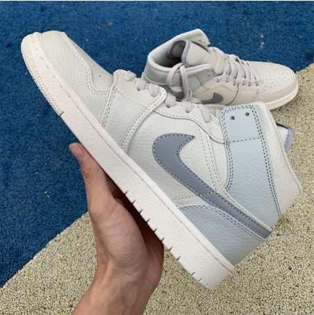 Air Jordan 1 Mid SE Grey Silver White