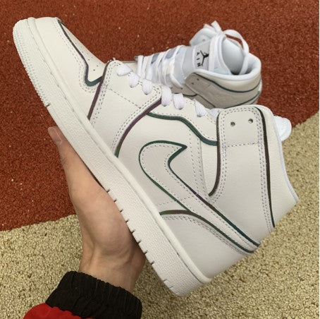 Air Jordan 1 Mid SE White Pink Yellow