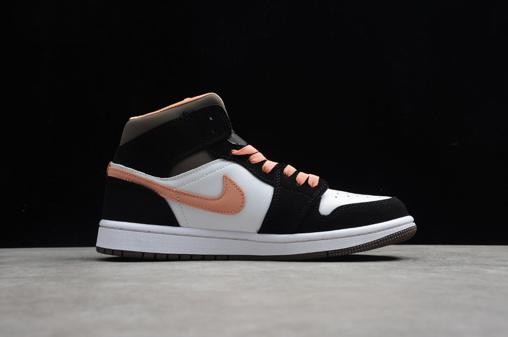 Air Jordan 1 Mid SE White Apricot Agate Black