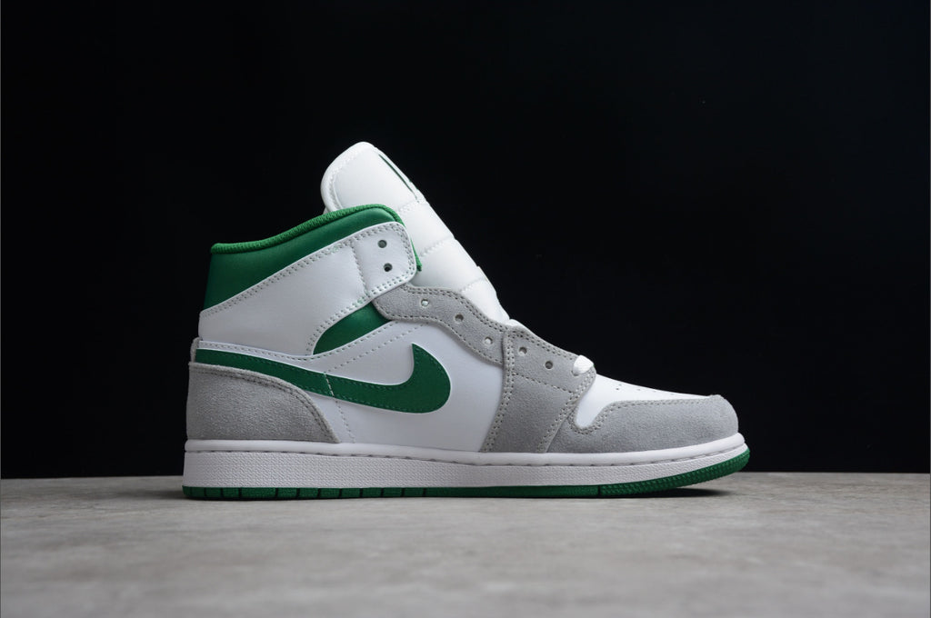 Air Jordan 1 Mid SE White Gray Green