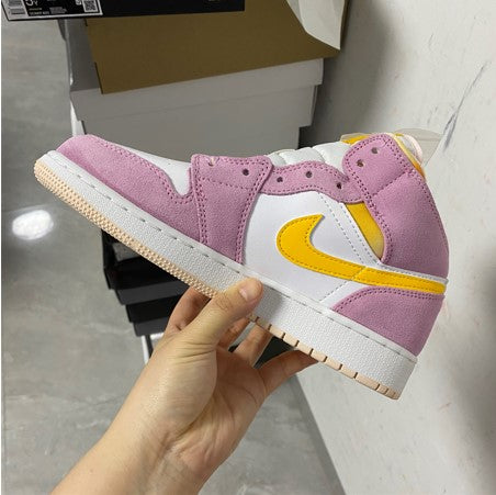 Air Jordan 1 Mid SE White Pink Yellow