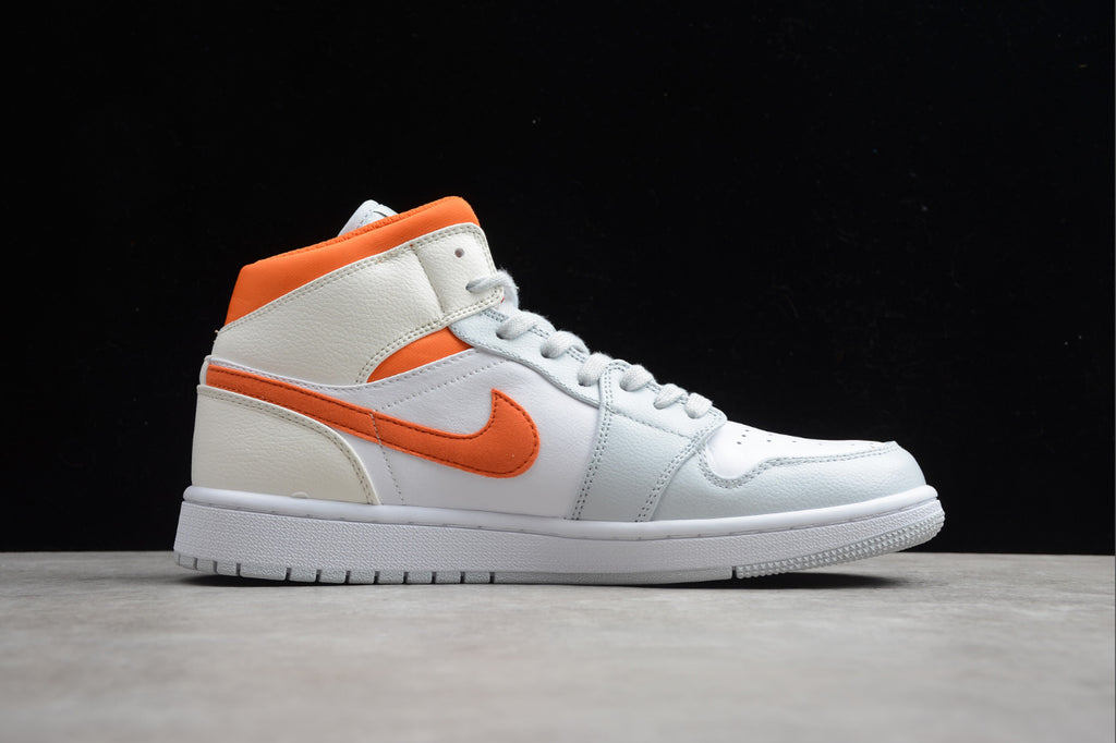 Air Jordan 1 Mid Starfish Orange Platinum