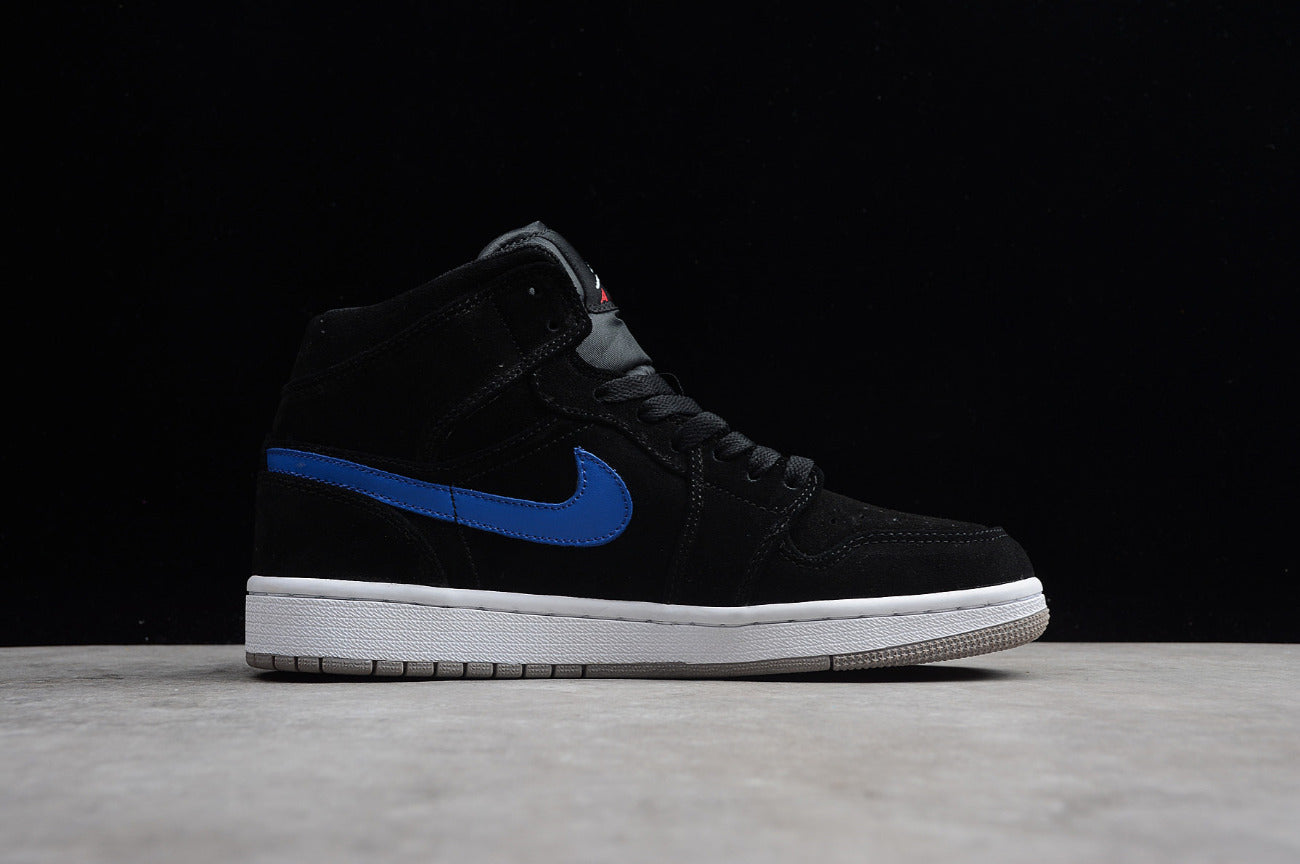 Air Jordan 1 Mid Swoosh Black Red