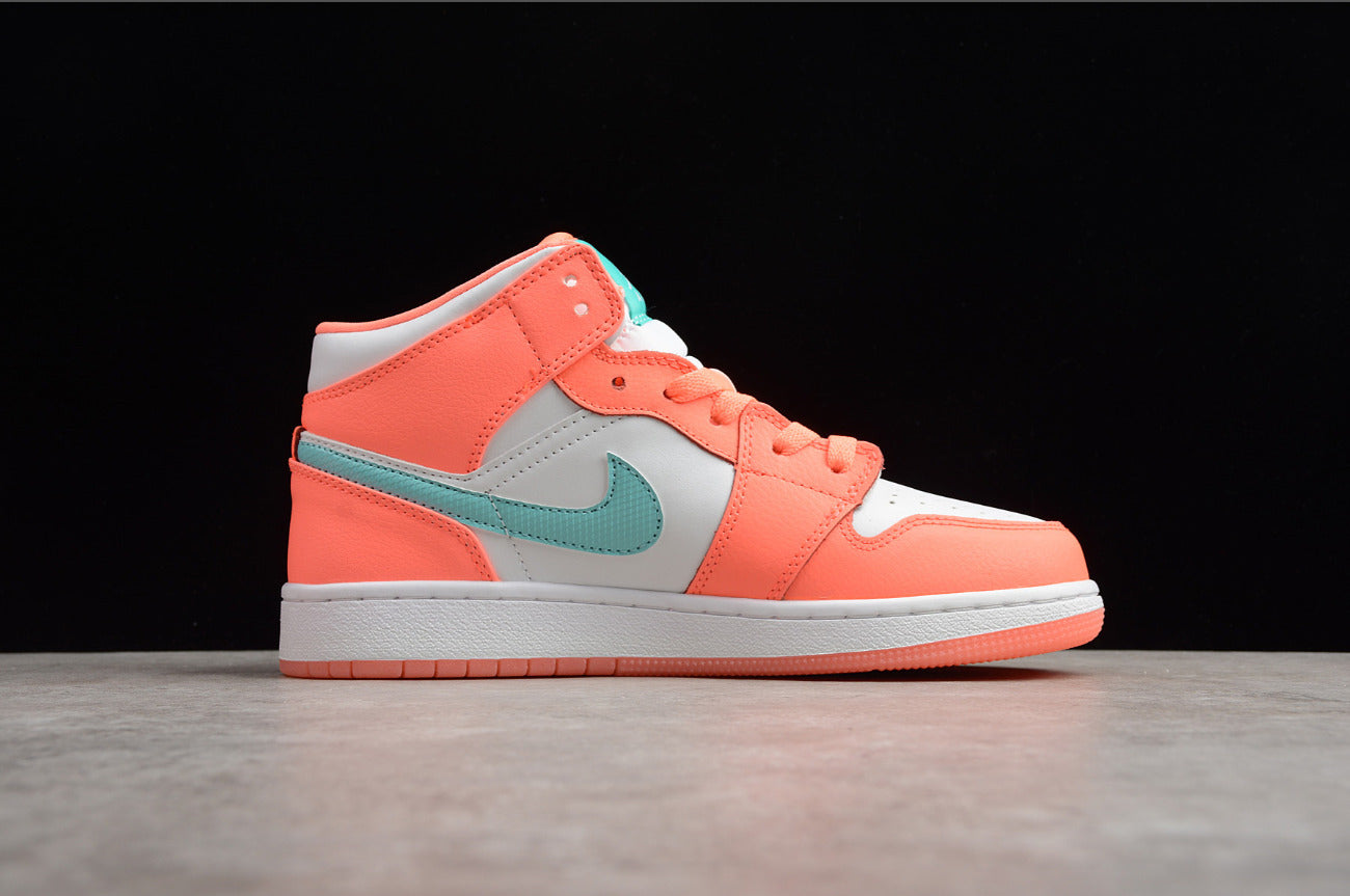 Air Jordan 1 Mid White Bright Orange