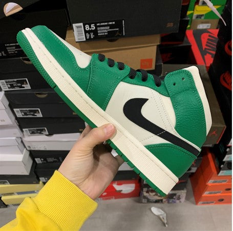 Air Jordan 1 Mid White Green And Orange
