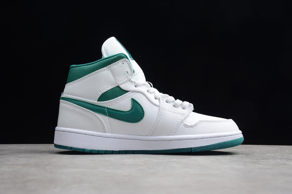 Air Jordan 1 Mid White Mystic Green