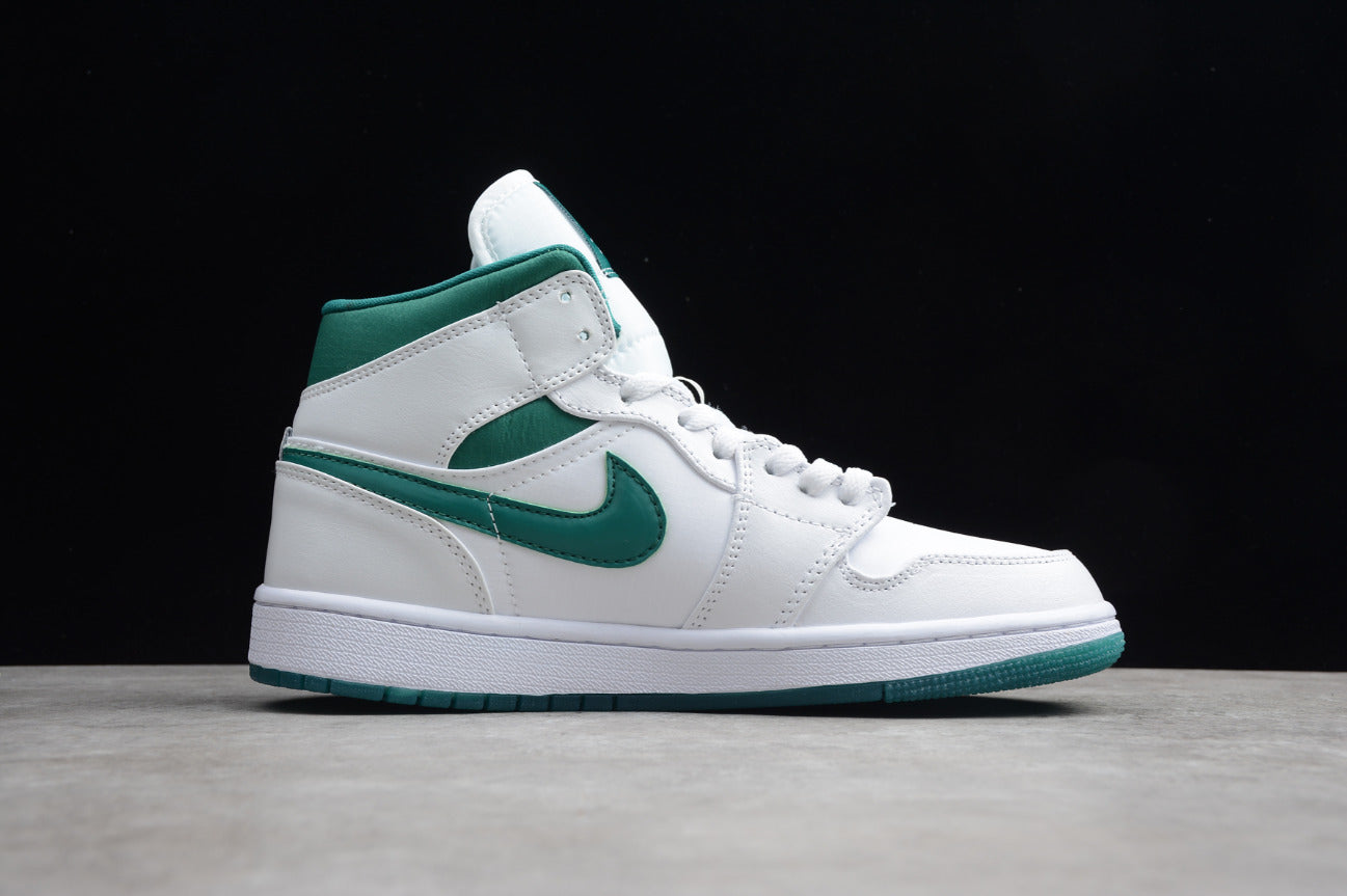 Air Jordan 1 Mid White Mystic Green