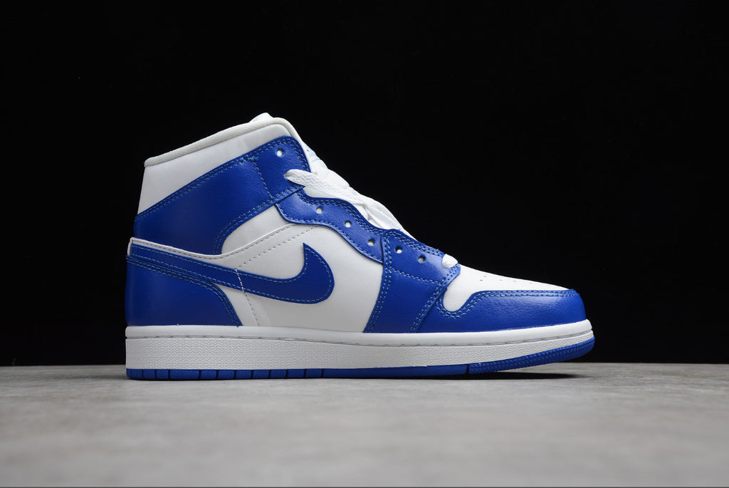 Air Jordan 1 Mid White Racer Blue