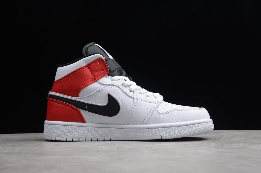 Air Jordan 1 Mid White Red