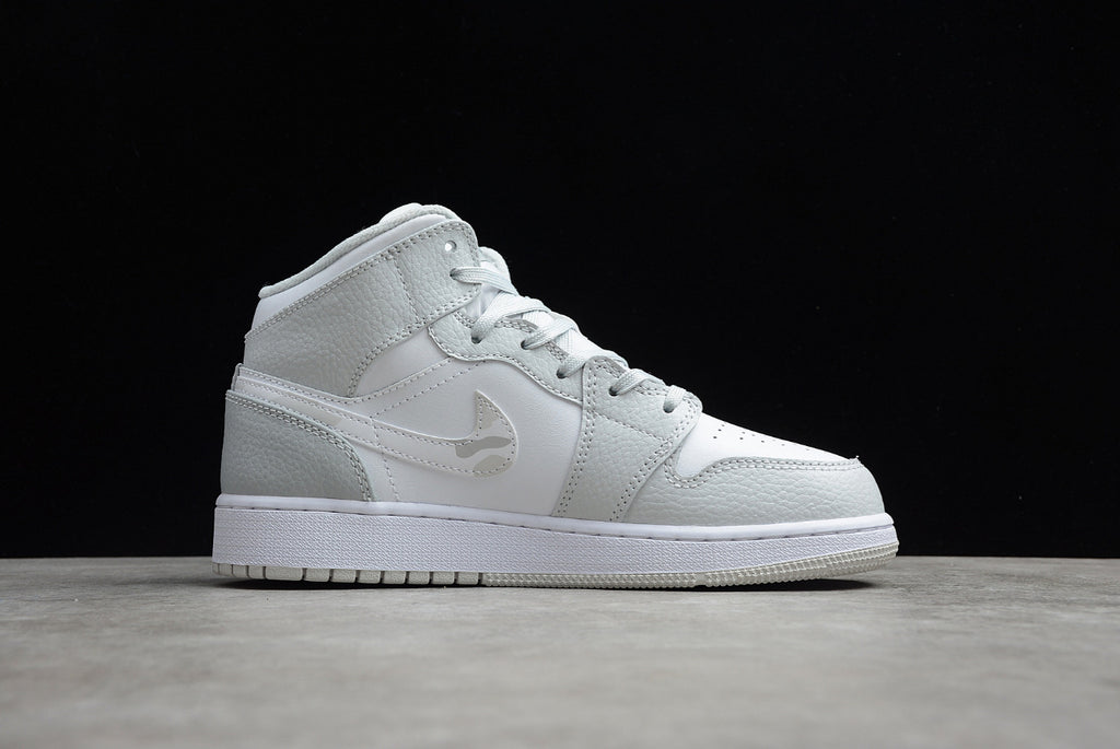 Air Jordan 1 Mid White Smoke Grey Camouflage