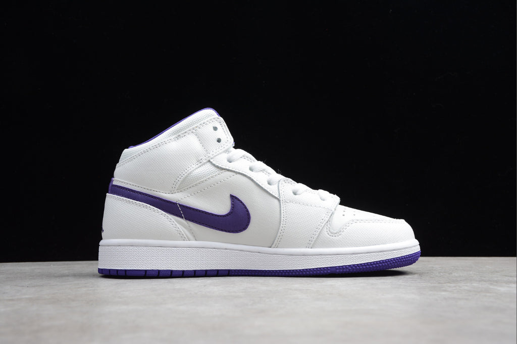 Air Jordan 1 Mid 'White Court Purple'