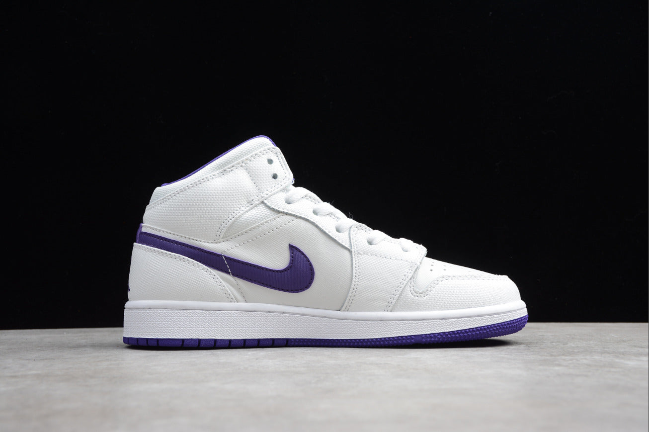 Air Jordan 1 Mid 'White Court Purple'