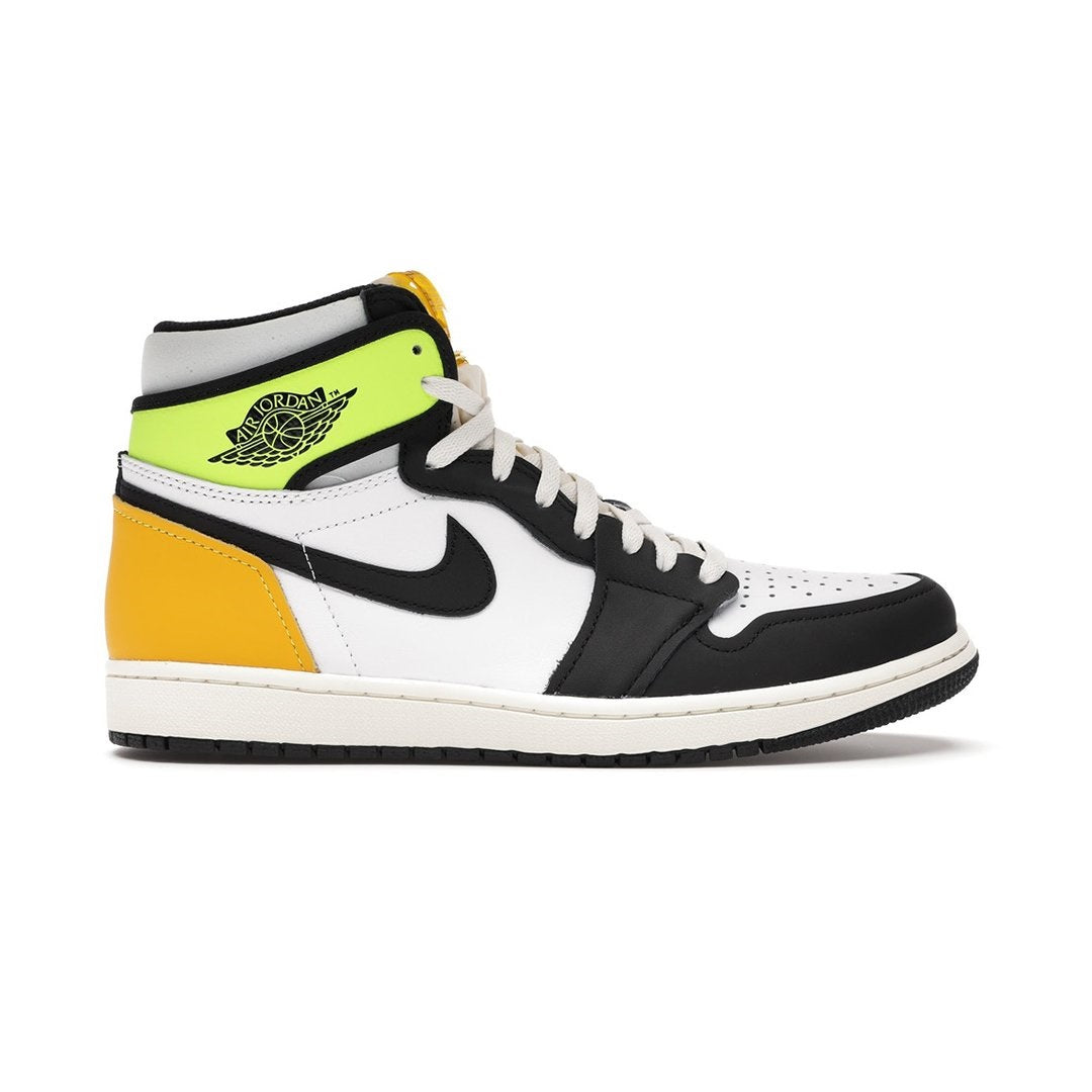 Air Jordan 1 Retro High White Black Volt University Gold