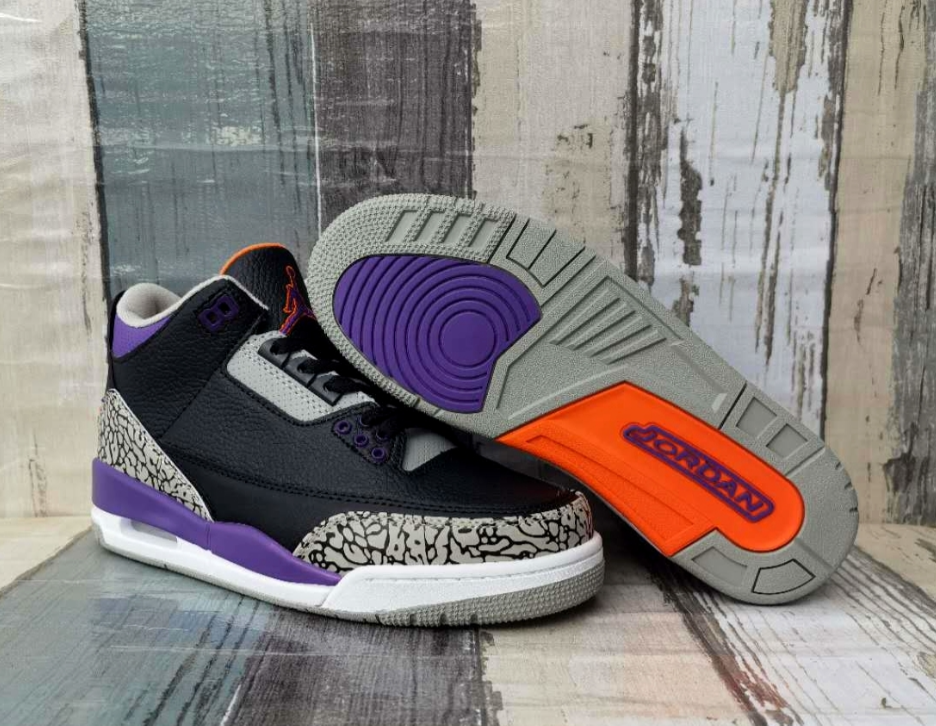 Air Jordan 3 Retro Black Court Purple