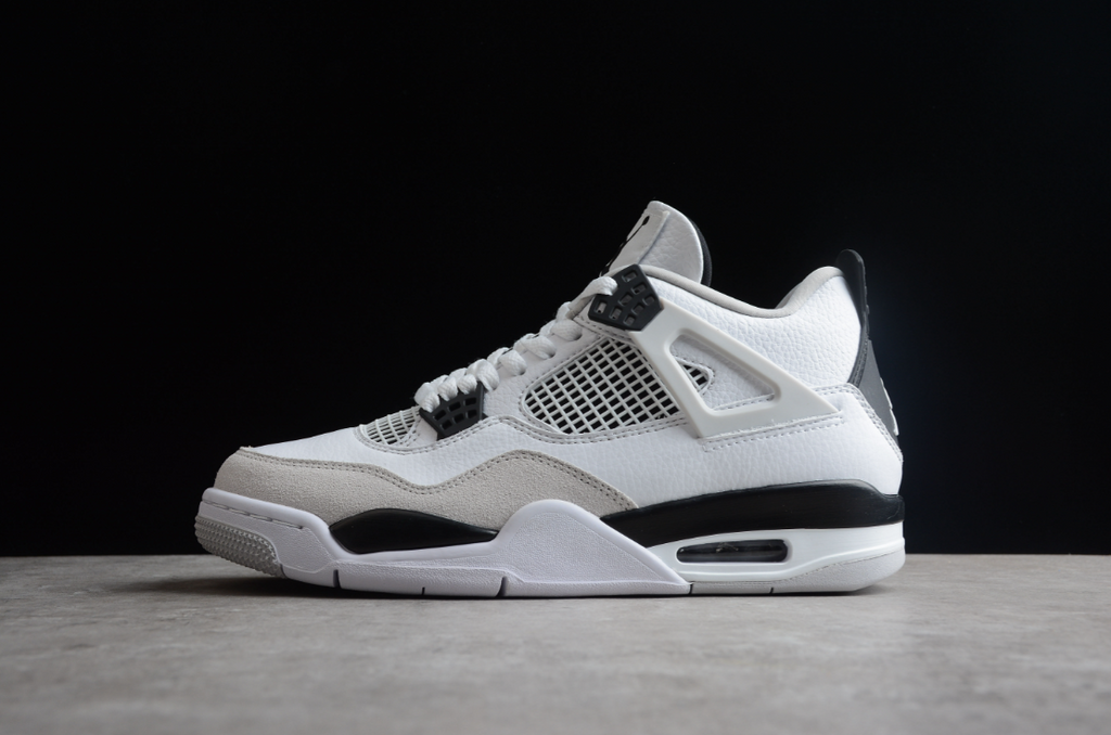 Air Jordan 4 Pale White Military Black